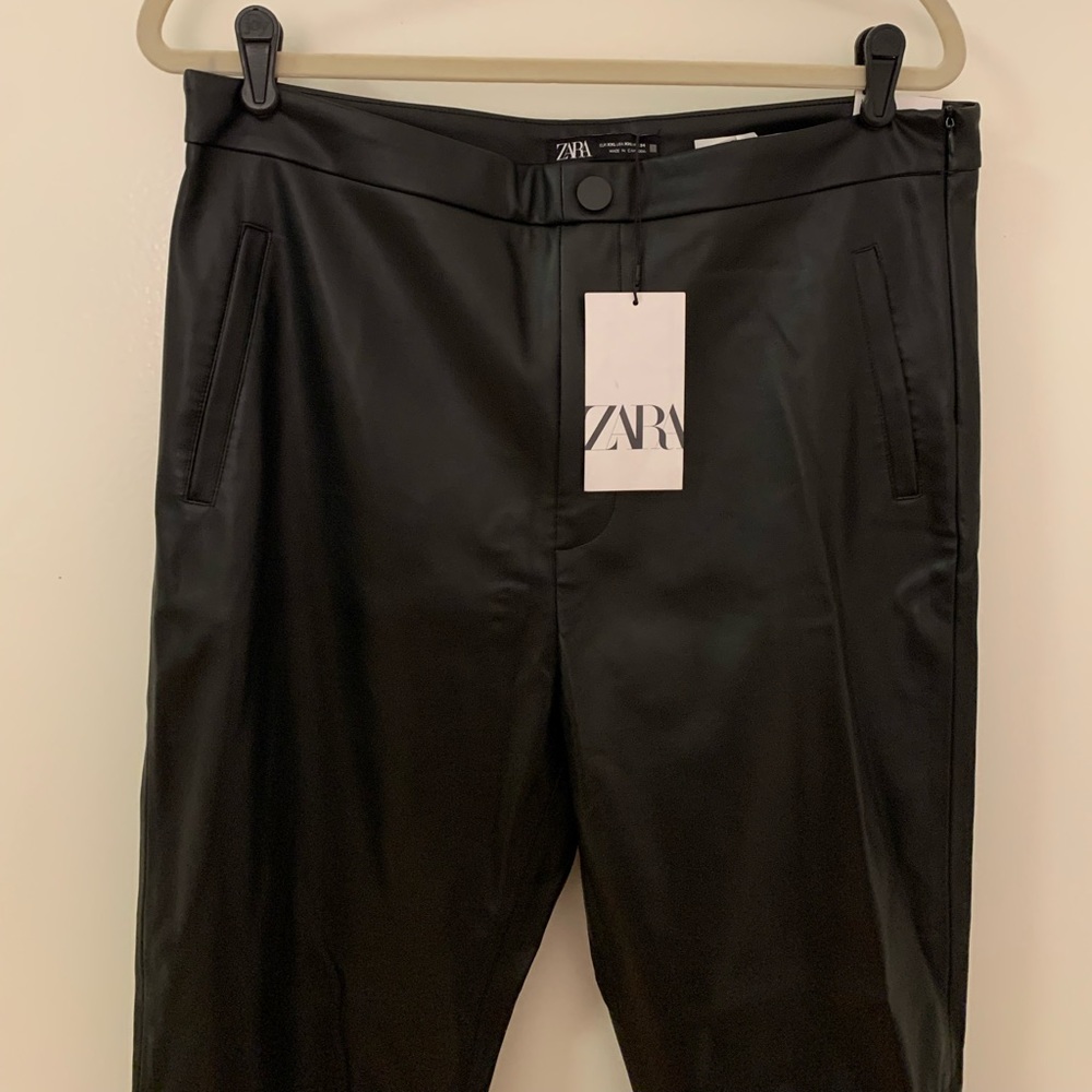 ZARA leather hi rise legging